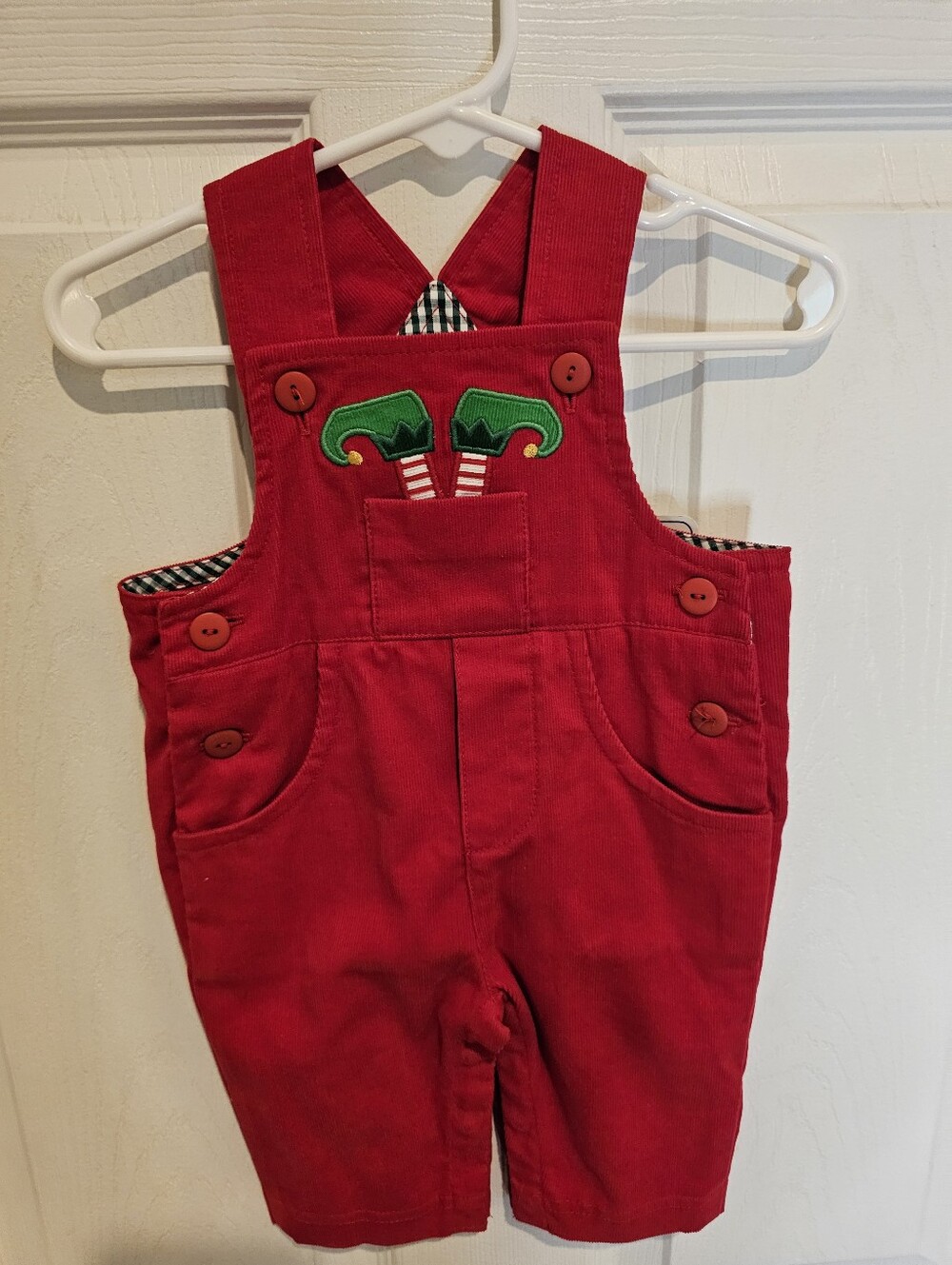Kids Holiday Red Jumper With Grinch Embroierdy
